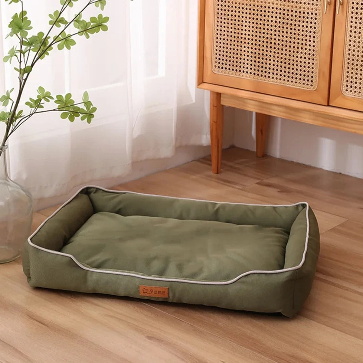 Four Season Square Dog Bed Waterproof, Bite Resistant & Cozy Pet Sofa for Large Dogs & Cats