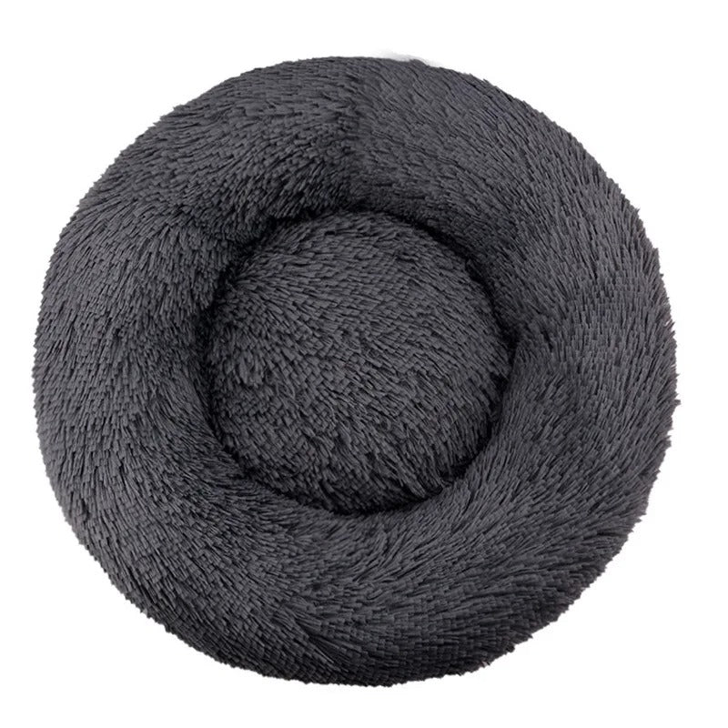 Round Plush Dog & Cat Bed – Washable, Warm & Cozy Pet Sofa