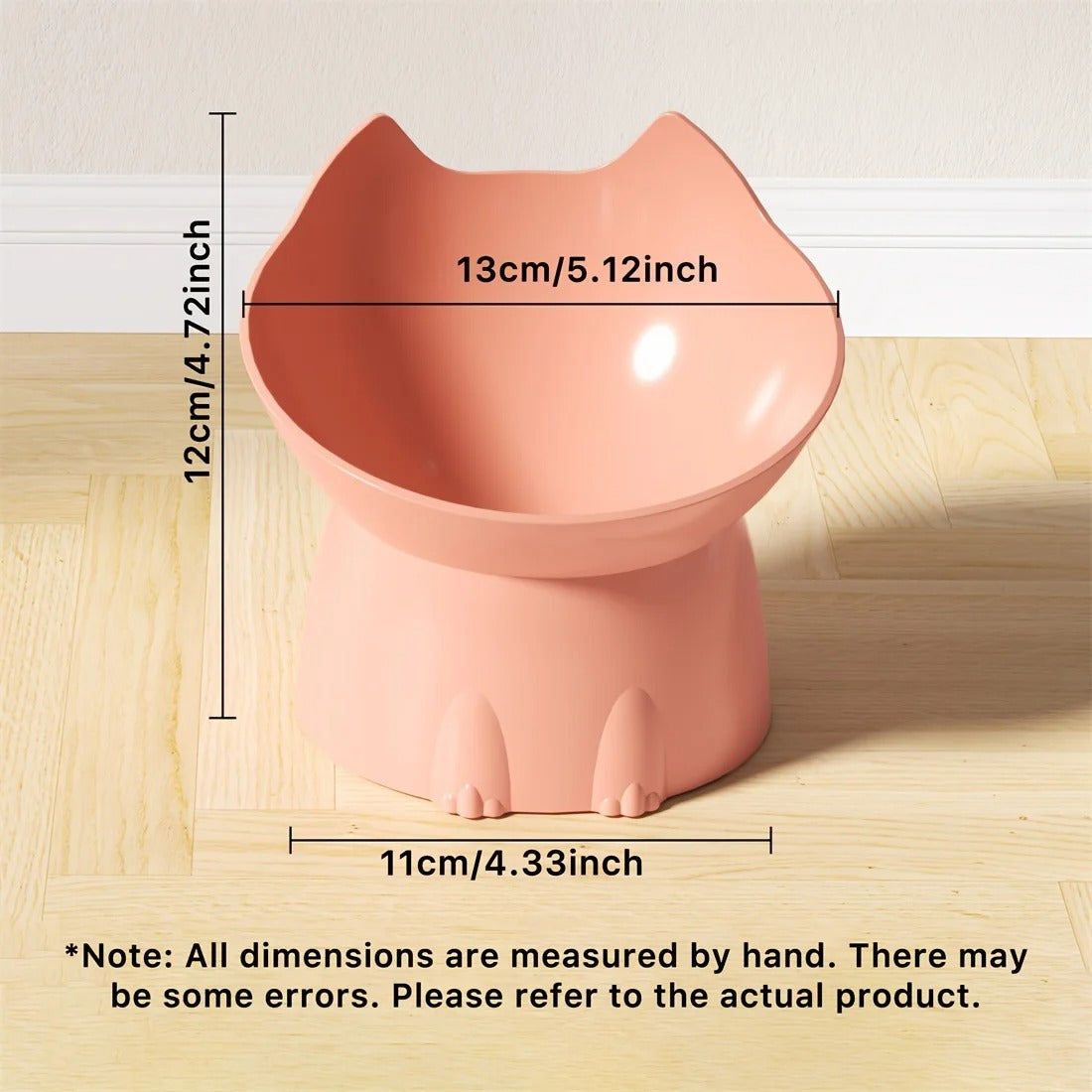 Elevated Pet Feeder Neck Friendly Slanted Bowl for Cats & Dogs