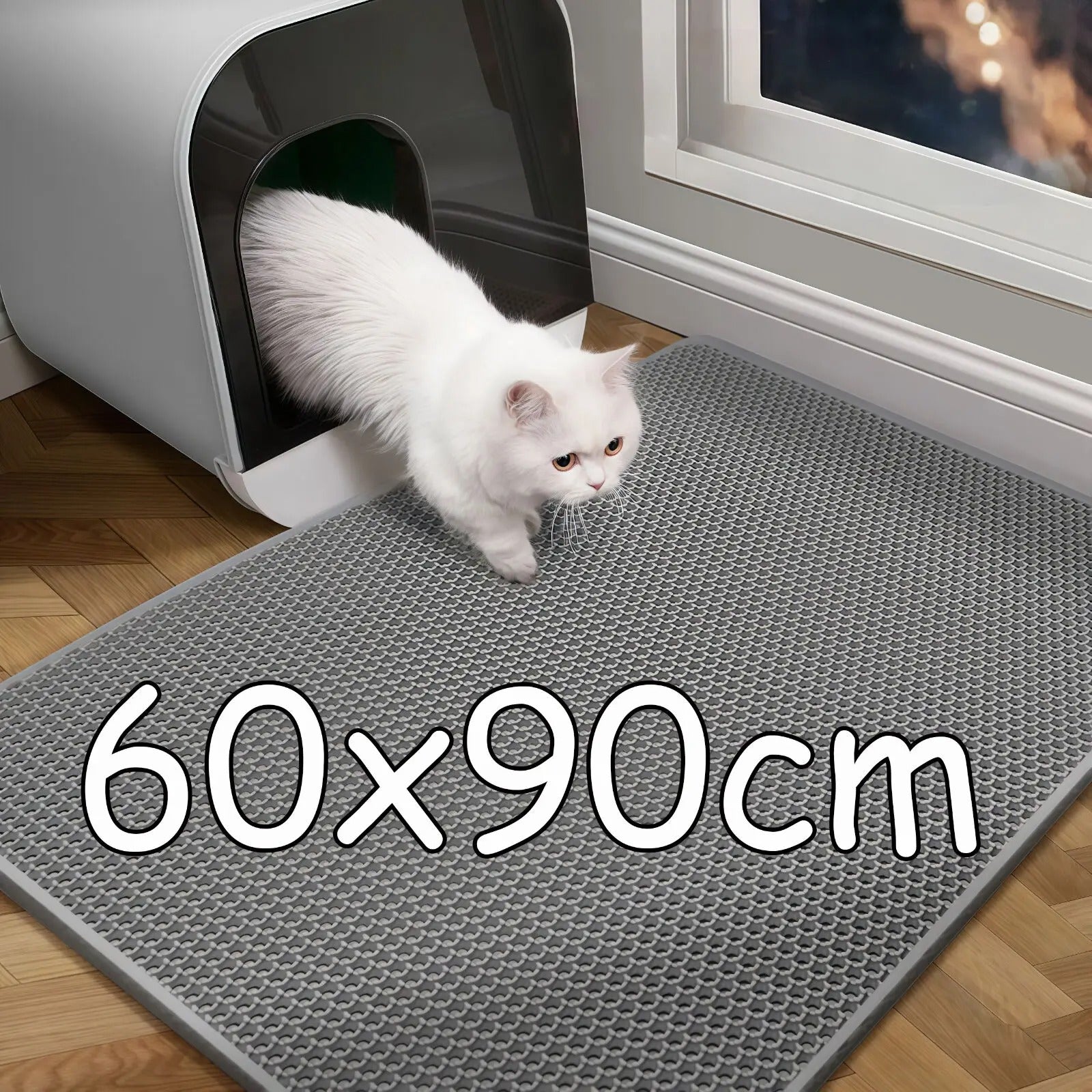 Waterproof Double Layer Cat Litter Mat Non Slip & Washable