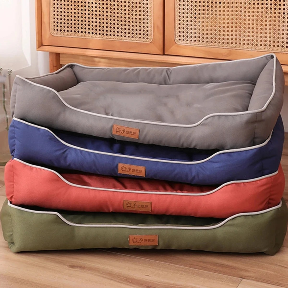 Four Season Square Dog Bed Waterproof, Bite Resistant & Cozy Pet Sofa for Large Dogs & Cats