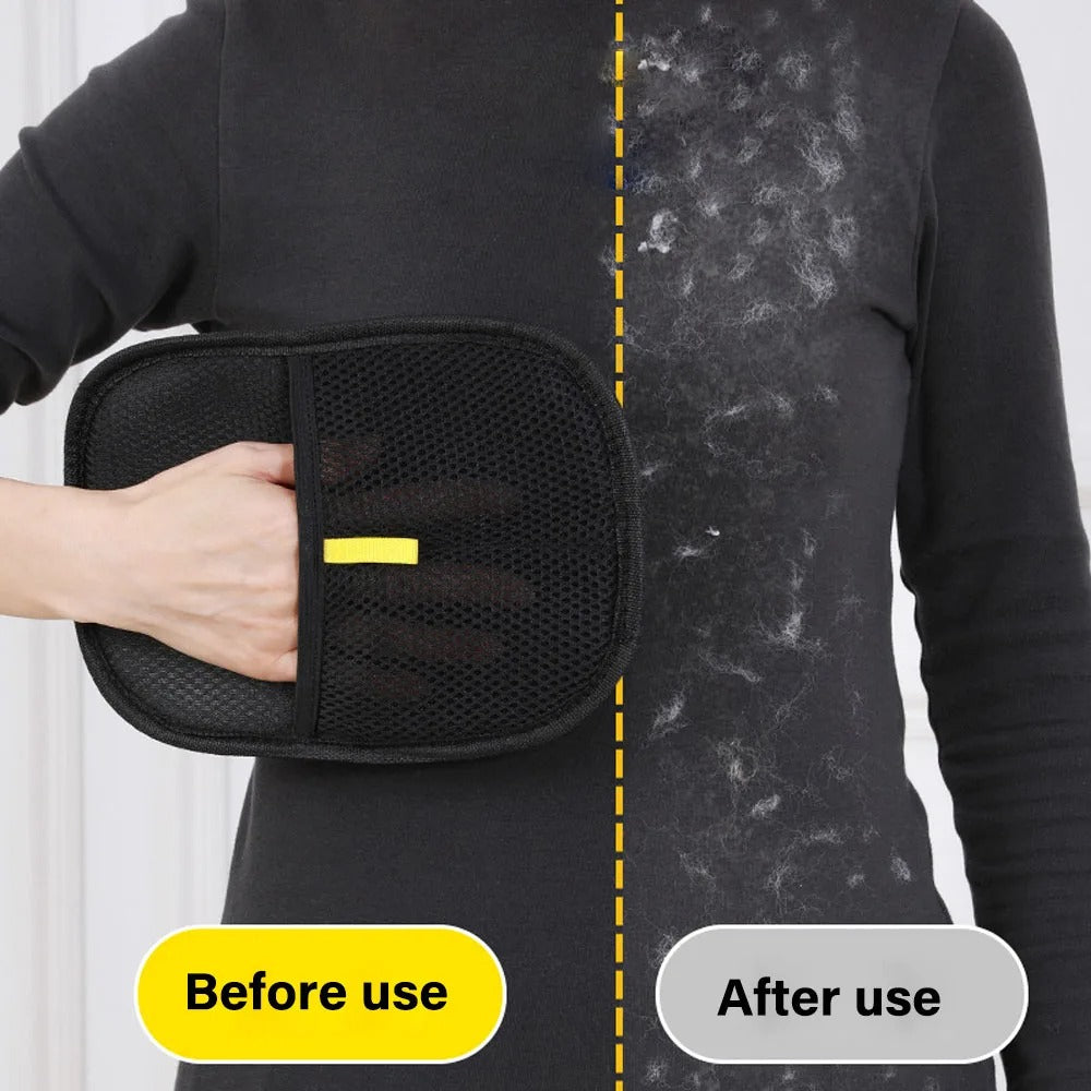 Pet Hair Removal Glove with Dual-Sided Electrostatic Bristles – For Furniture, Carpet & Clothes