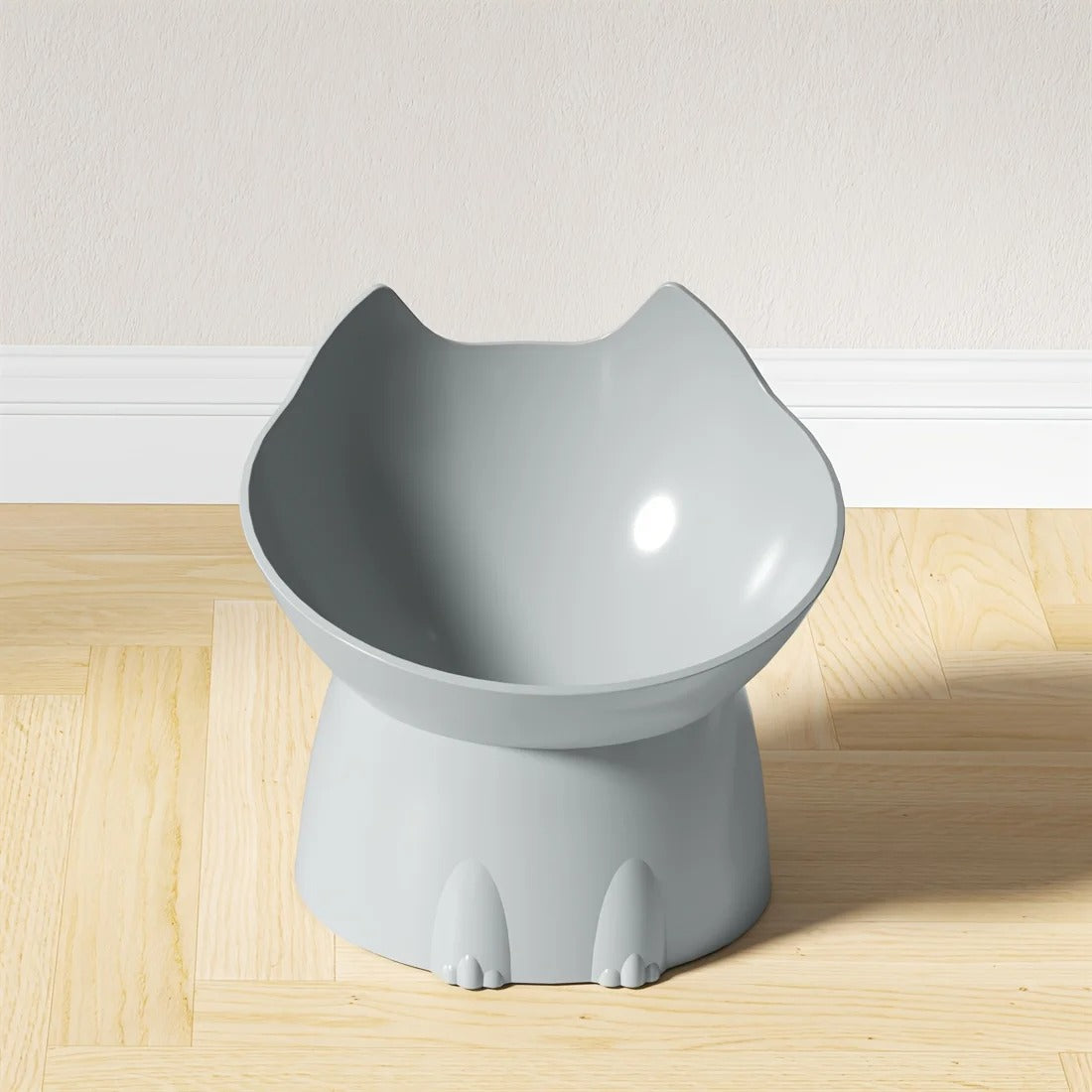 Elevated Pet Feeder Neck Friendly Slanted Bowl for Cats & Dogs