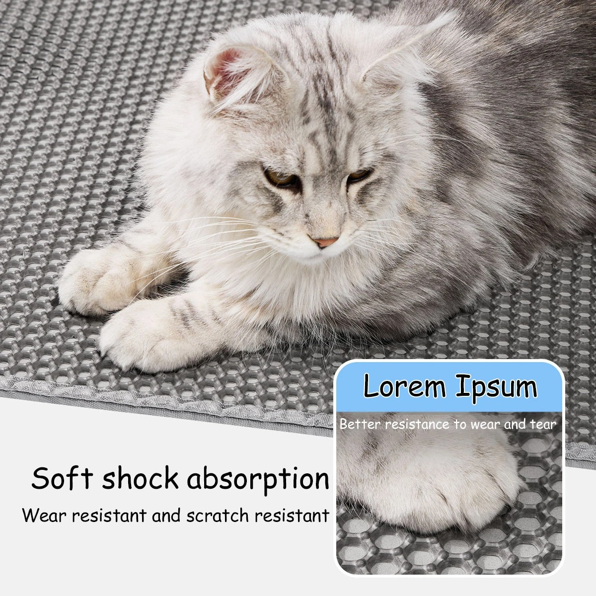 Waterproof Double Layer Cat Litter Mat Non Slip & Washable