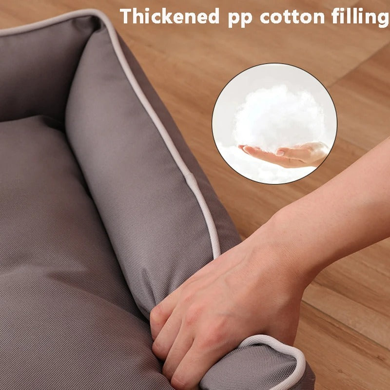 Four Season Square Dog Bed Waterproof, Bite Resistant & Cozy Pet Sofa for Large Dogs & Cats