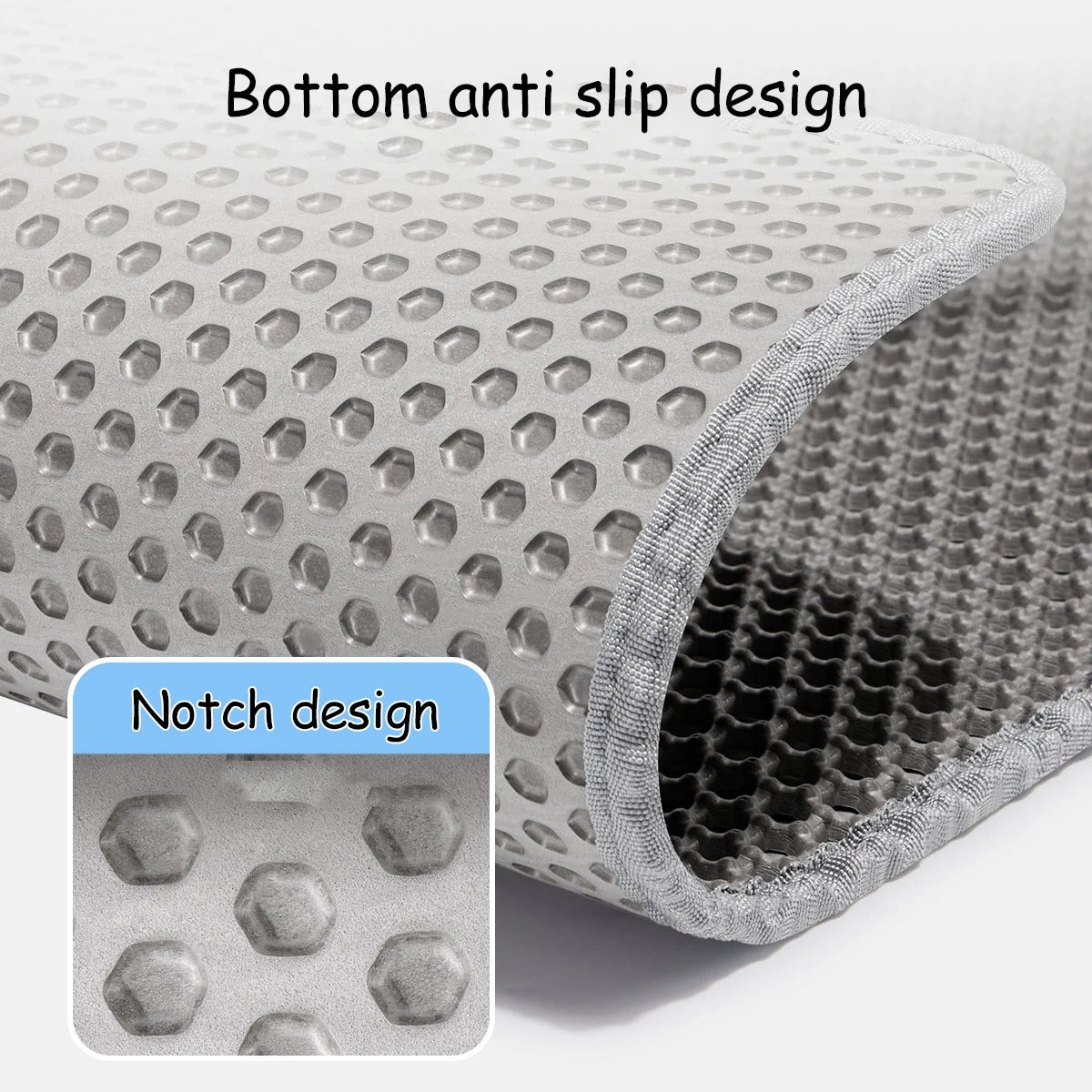 Waterproof Double Layer Cat Litter Mat Non Slip & Washable