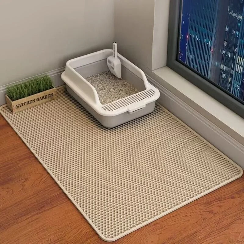 Waterproof Double Layer Cat Litter Mat Non Slip & Washable